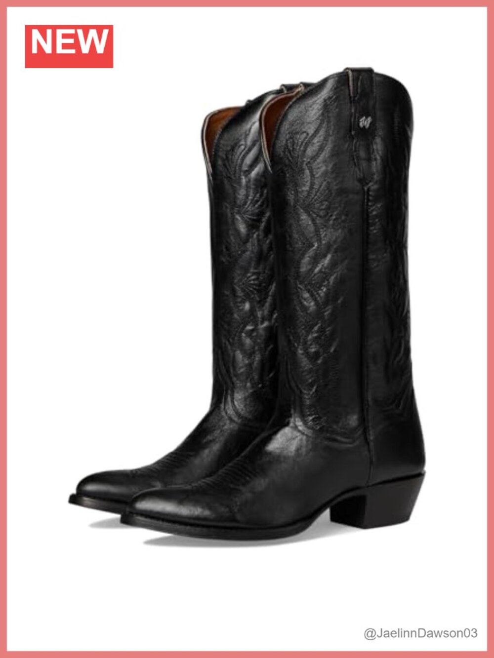 Dan Post Women's Leather Knee High Pull On Pointed Toe Cowboy Boots